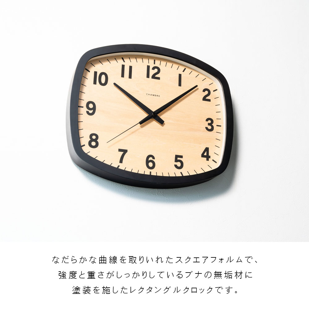 電波時計 R-SQUARE CLOCK【BLACK】｜runner｜03