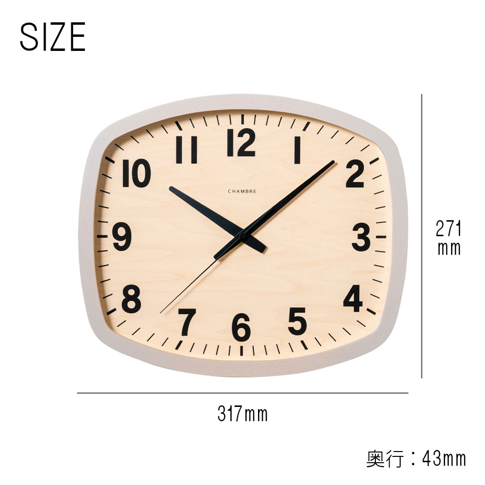 電波時計 R-SQUARE CLOCK【GRAY】｜runner｜08