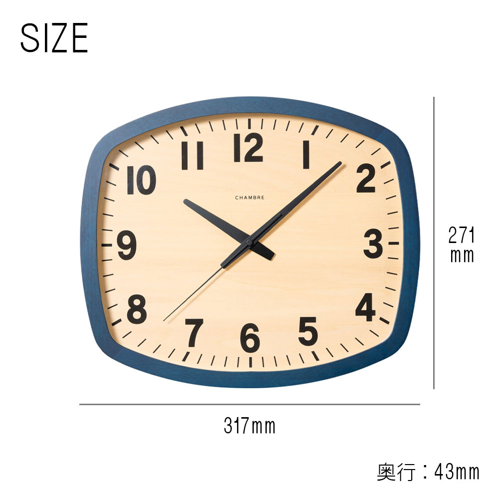 電波時計 R-SQUARE CLOCK【NAVY】｜runner｜08