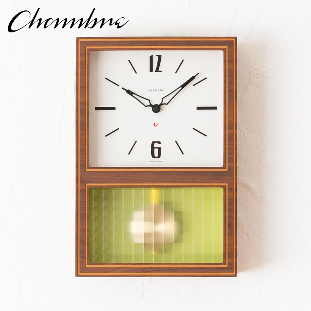 CHAMBRE GLASS PENDULUM CLOCK 時計 振り子時計 GLASS PENDULUM CLOCK CLASSIC 【WALNUT】 : 走人 - 通販