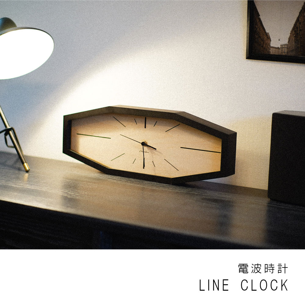 電波時計 LINE CLOCK 【BLACK】 |  | 01