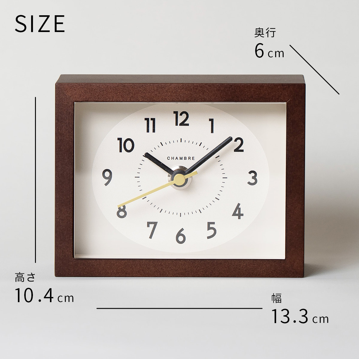 ひのきの置き時計 【DARK BROWN -GREEN秒針-】 |  | 06