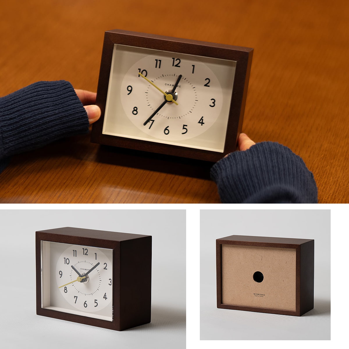 ひのきの置き時計 【DARK BROWN -GREEN秒針-】 |  | 08