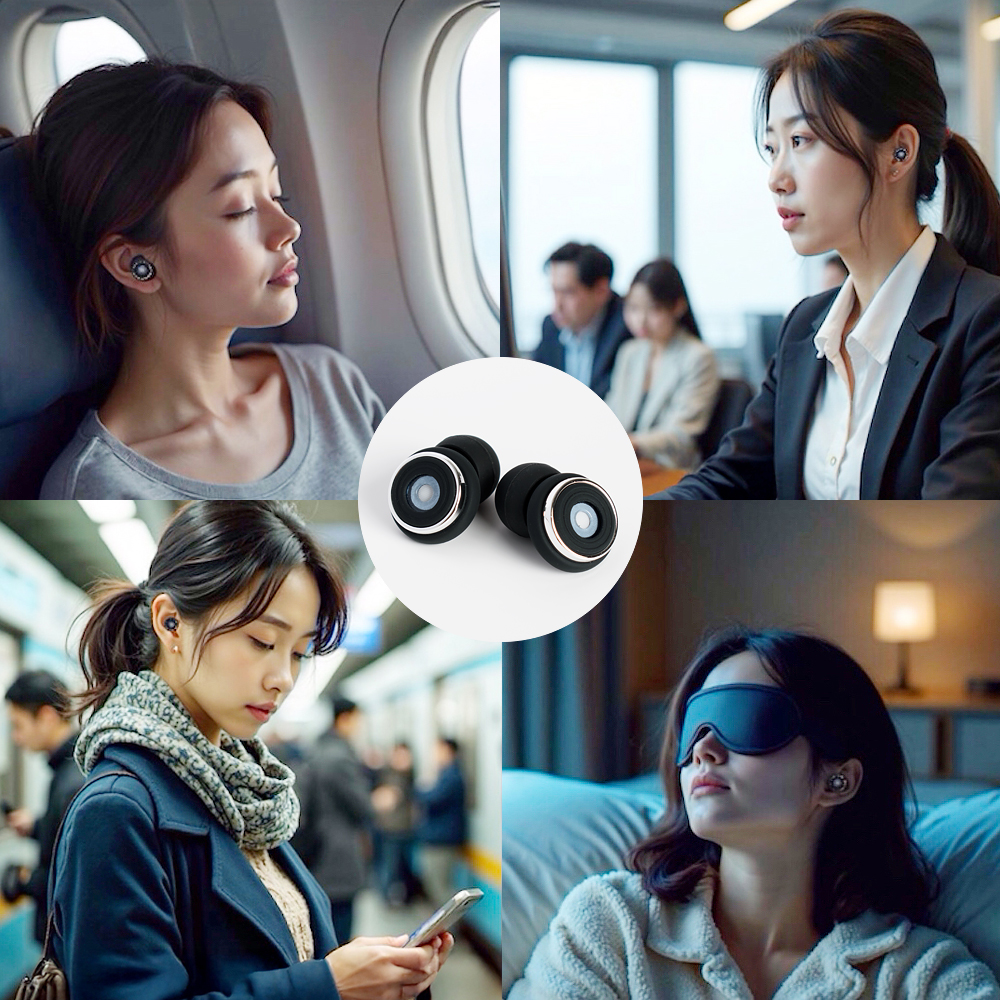 耳栓 ブルー SNR35dB 高遮音 シリコン製 プラグ型デザイン ノイズカット 繰り返し使える 睡眠 勉強 音楽 ライブ 飛行機 通勤に 専用収納ケース付き |  | 04