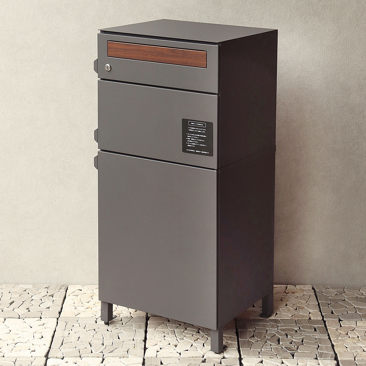 MOJYU 宅配ボックス付きポスト 宅配2段タイプ Gian ジャン : 走人