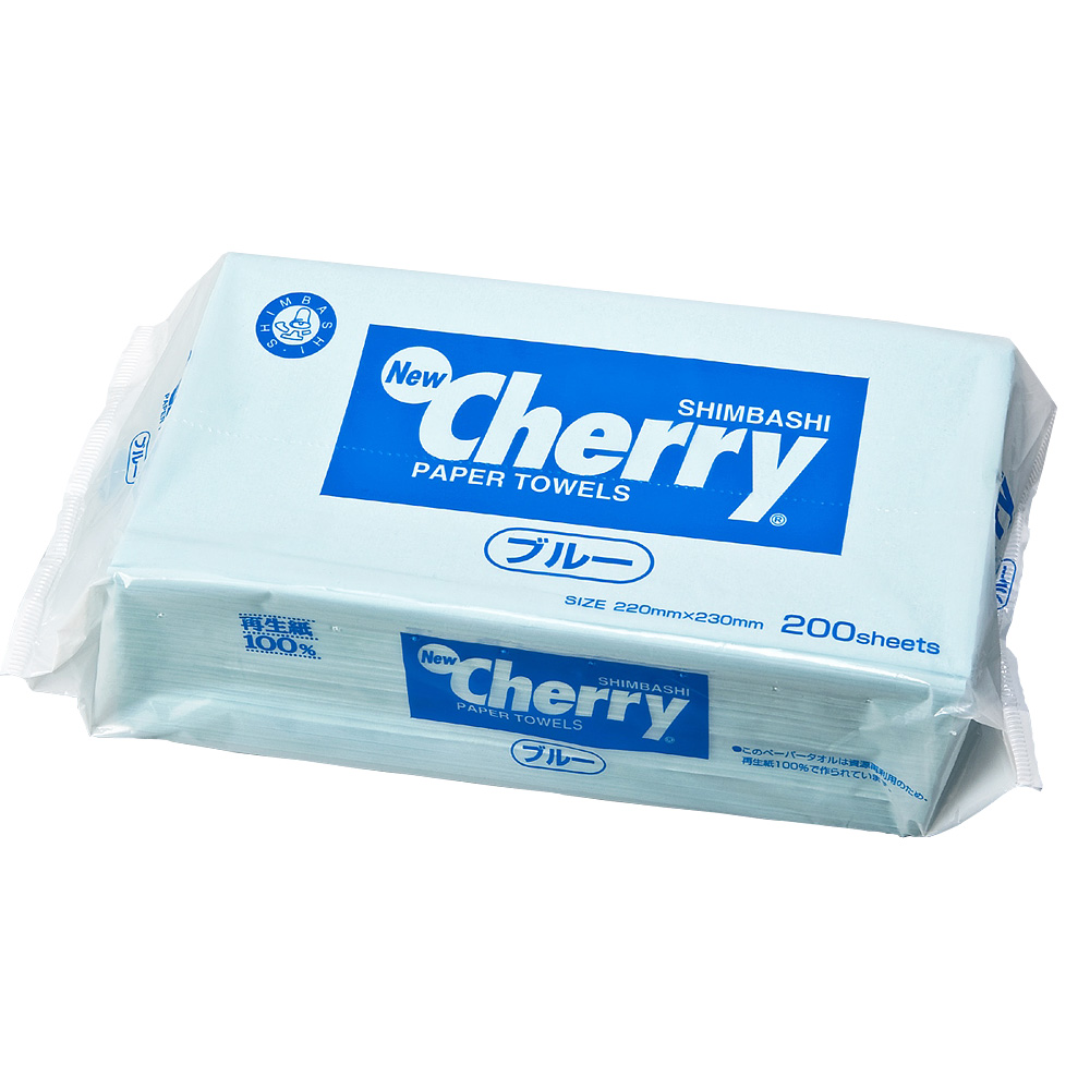 ニューチェリー ブルーペーパータオル（レギュラー/220×230mm）200枚×35個 |  | 01