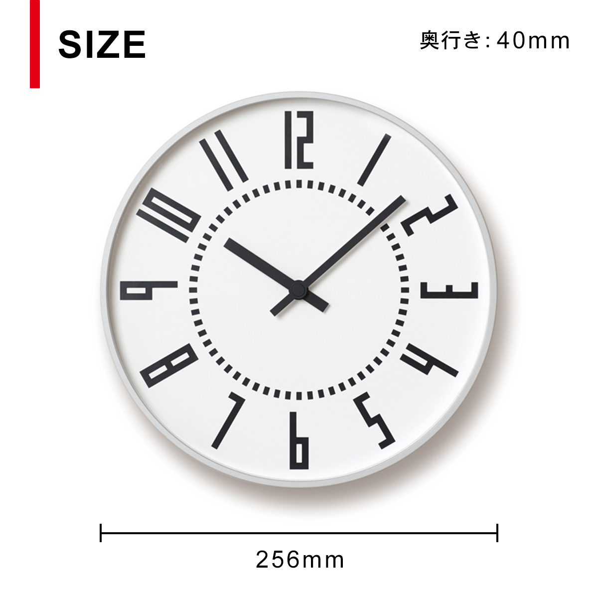 Lemnos eki clock エキ クロック【ホワイト】TIL16-01 WH