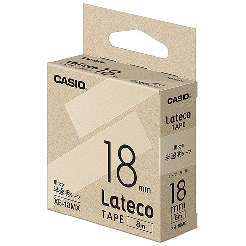 カシオ ラテコ 詰め替え用テープ 18mm 黒文字 | CASIO | 01
