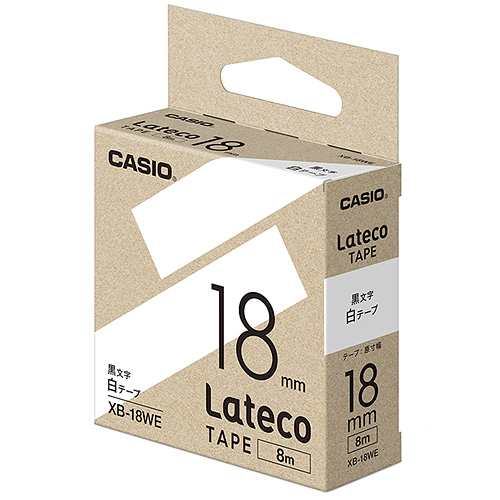 カシオ ラテコ 詰め替え用テープ 18mm 黒文字 | CASIO | 02