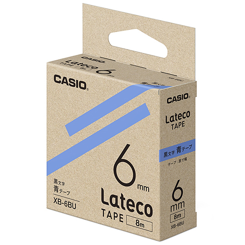 カシオ ラテコ 詰め替え用テープ 6mm 黒文字/テープは10色から選択可能 | CASIO | 08