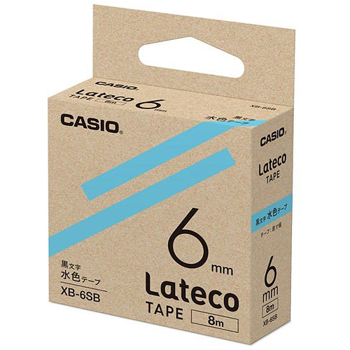 カシオ ラテコ 詰め替え用テープ 6mm 黒文字/テープは10色から選択可能 | CASIO | 07