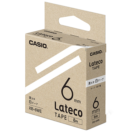 カシオ ラテコ 詰め替え用テープ 6mm 黒文字/テープは10色から選択可能 | CASIO | 02