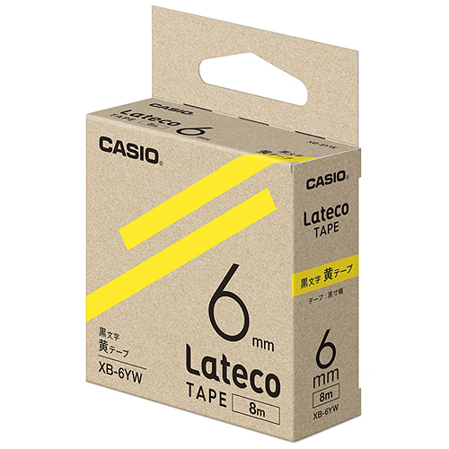 カシオ ラテコ 詰め替え用テープ 6mm 黒文字/テープは10色から選択可能 | CASIO | 03
