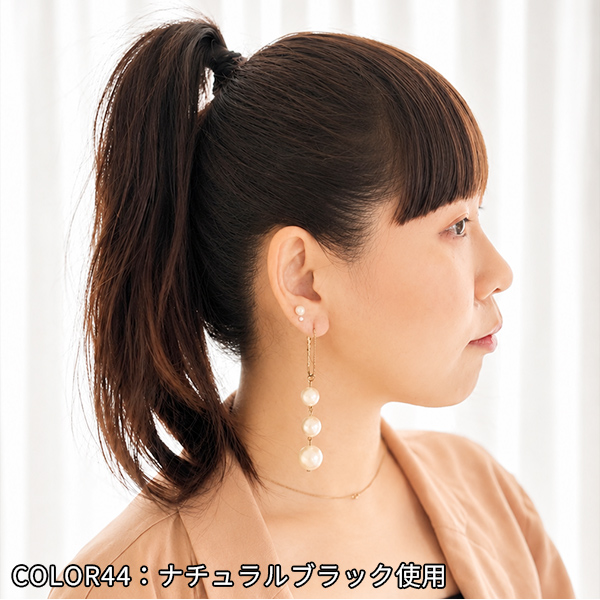 前髪ウィッグ ぱっつん 厚め サイドなし ワンタッチクリップ 2点式