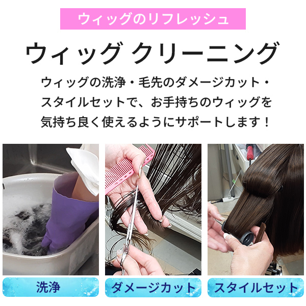 ウィッグ クリーニングとスタイルセット 【人毛100％のウィッグはサービス対象外になります】　シュシュクローゼット   ウィッグ美容室 | ブランド登録なし | 02
