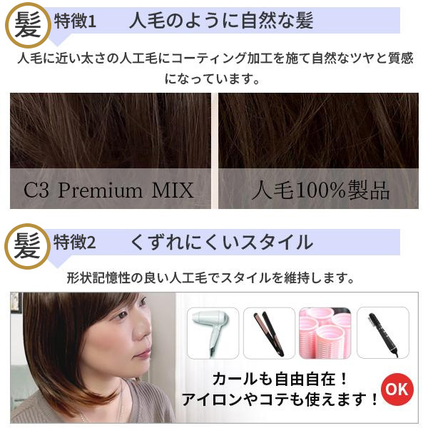 ウィッグ ロング ミディアムナチュラルカール フルウィッグ ロング | ブランド登録なし | 12