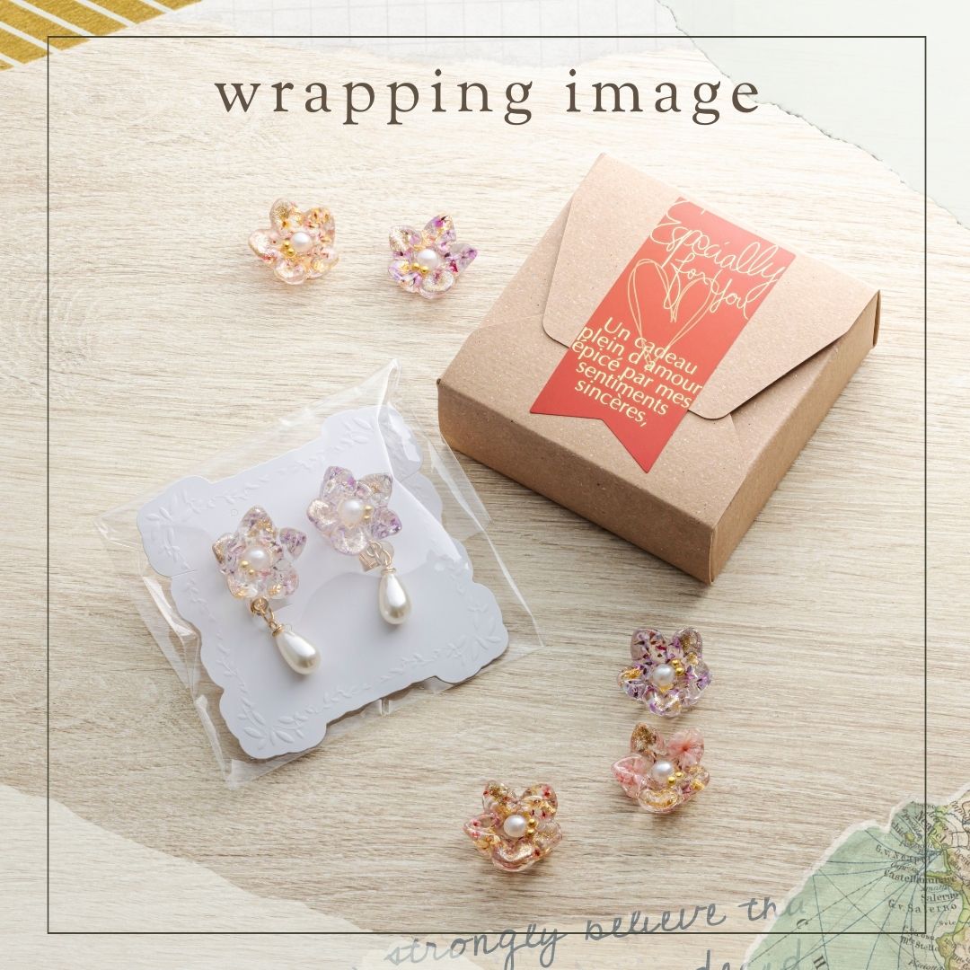 アクセサリー 花 ギフト ピアス イヤリング ドライフラワー フル