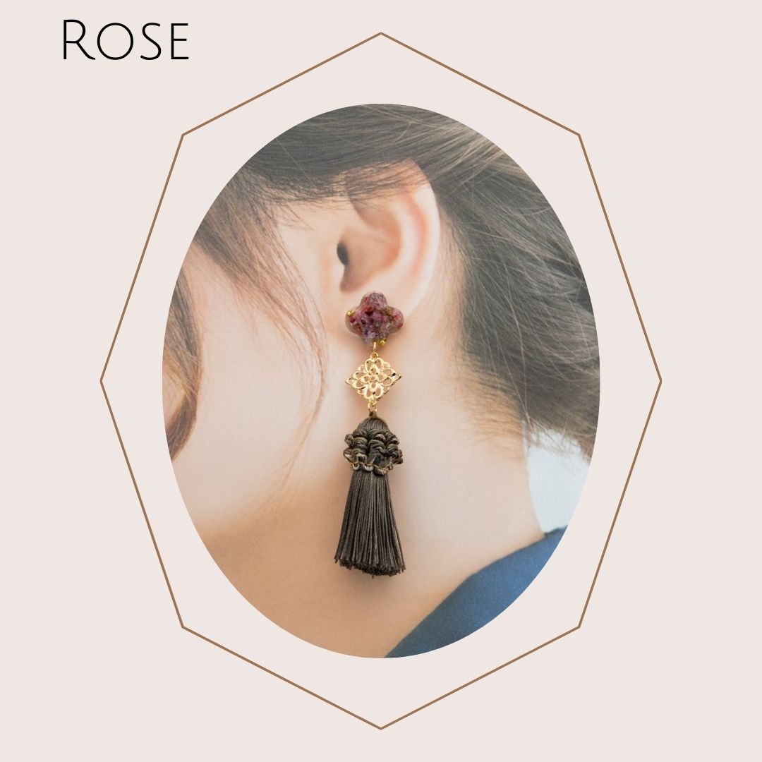 アクセサリー イヤリング ピアス 花 パスマントリー