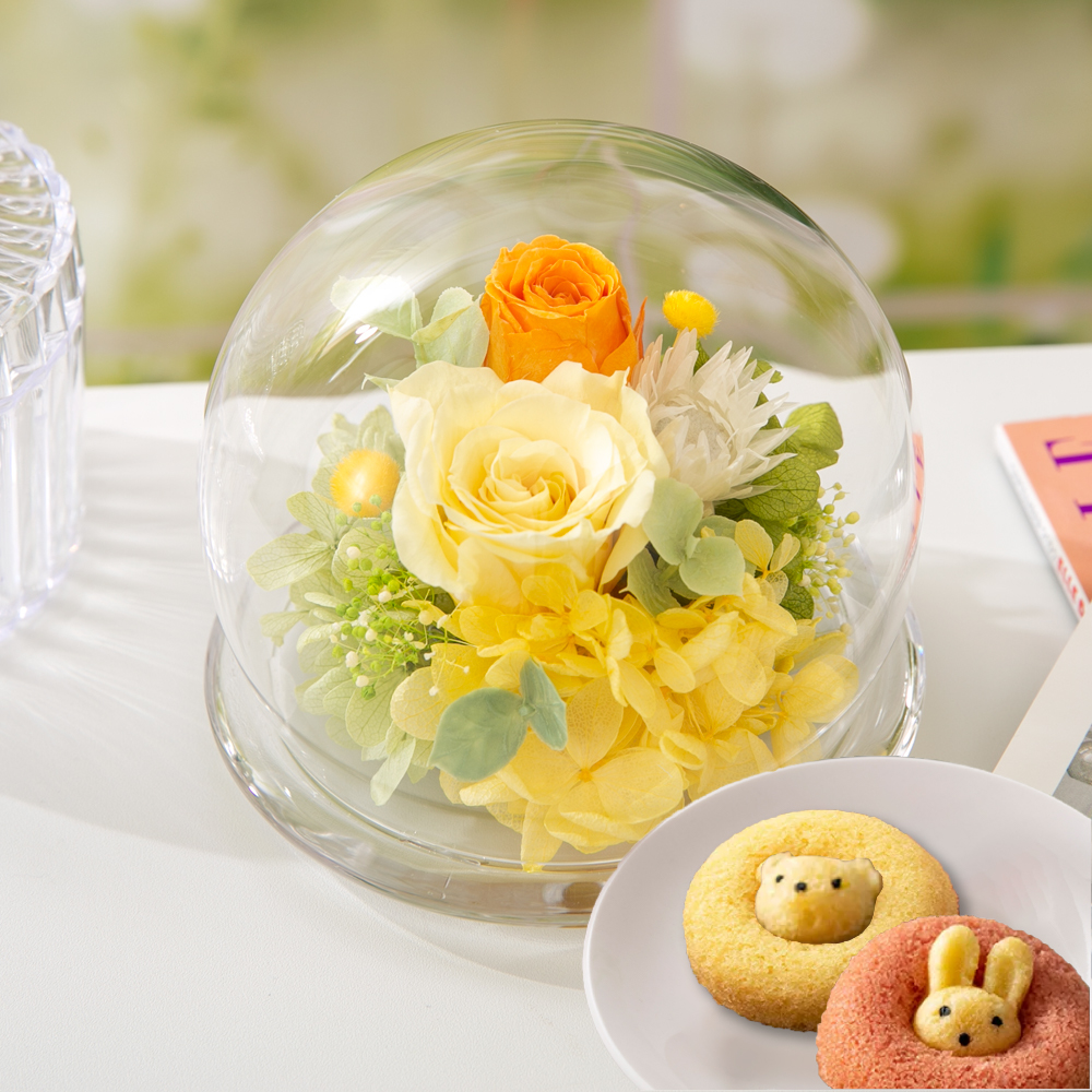 母の日 花 プリザーブドフラワー スイーツ ギフト ガラスドーム