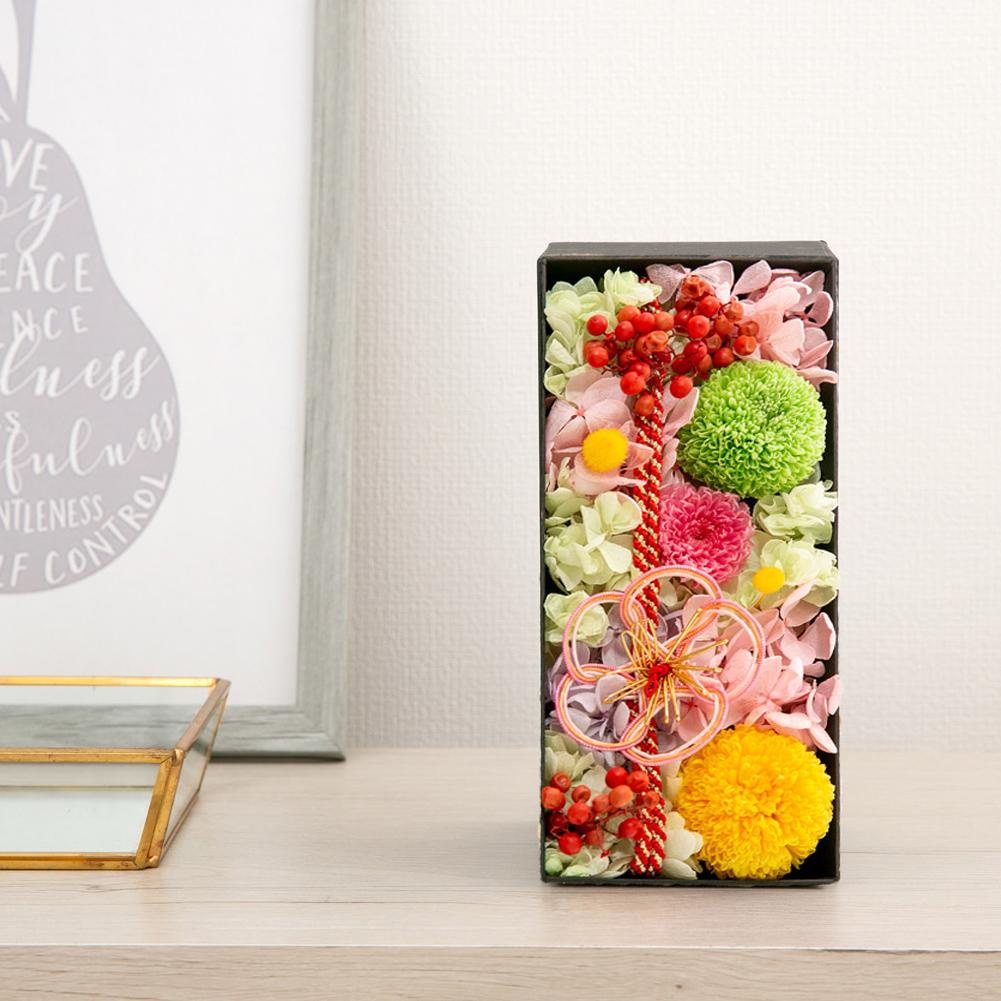 プリザーブドフラワー24種セット プリザーブドフラワー ギフト 花 和風 花便り ボックス 開店祝い 誕生