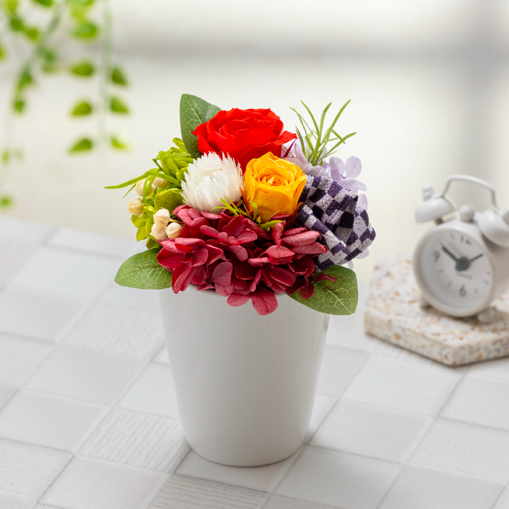 プリザーブドフラワー ギフト 花 リヤン 退職祝い 誕生日 おしゃれ