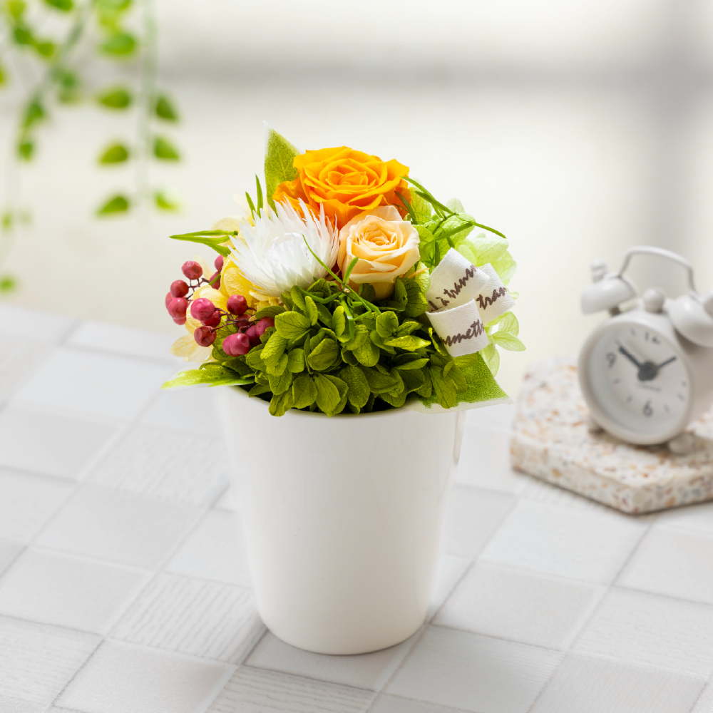 プリザーブドフラワー ギフト 花 リヤン 退職祝い 誕生日 おしゃれ