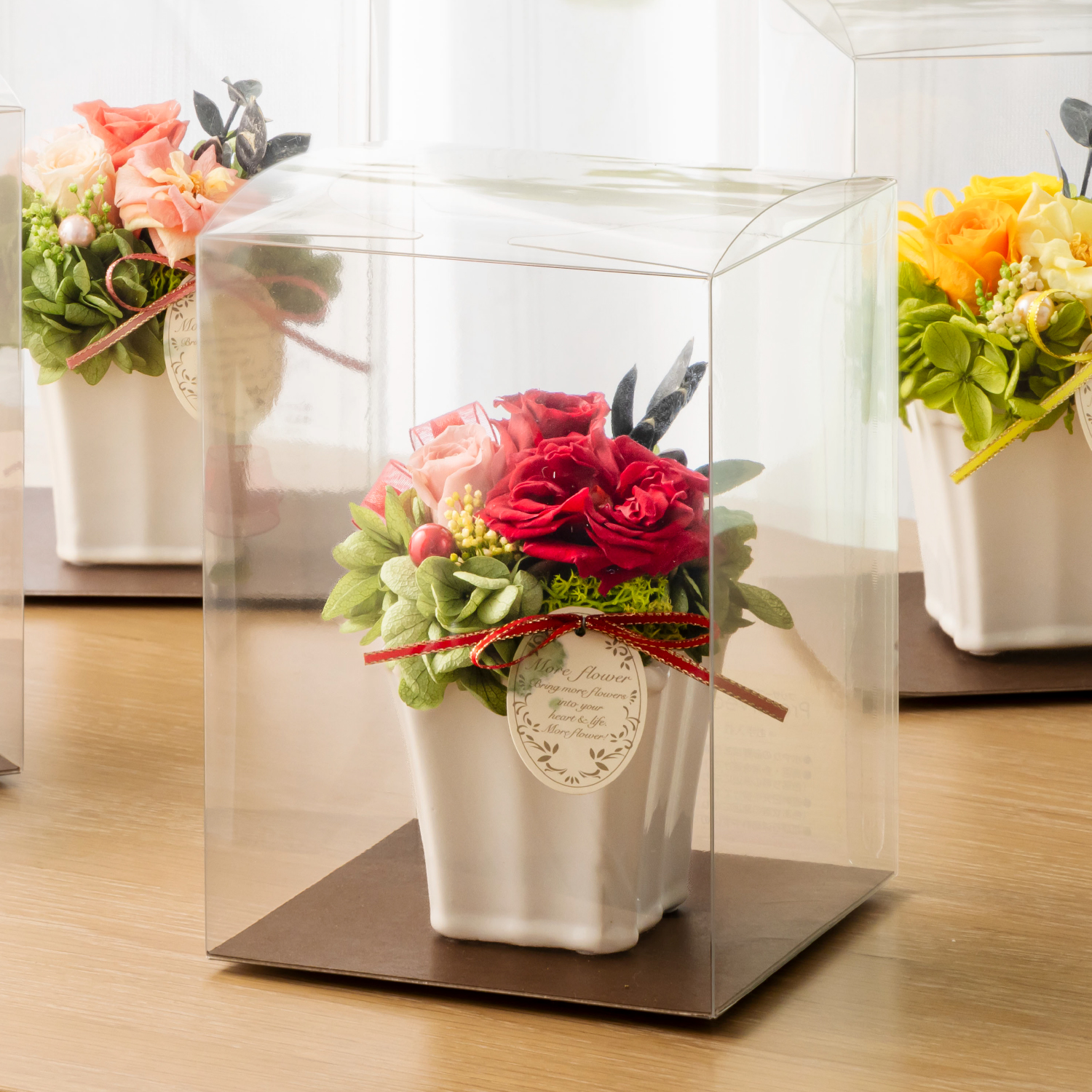 プリザーブドフラワー ギフト 花 マリアンヌ クリアケース入り 誕生日