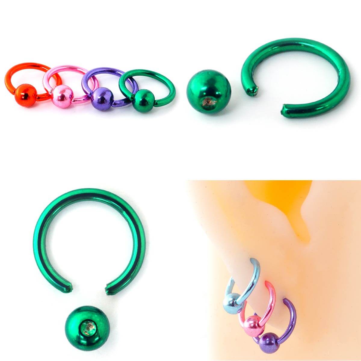 (未調整)軟骨 ピアス ボディピアス 18g ...の詳細画像1
