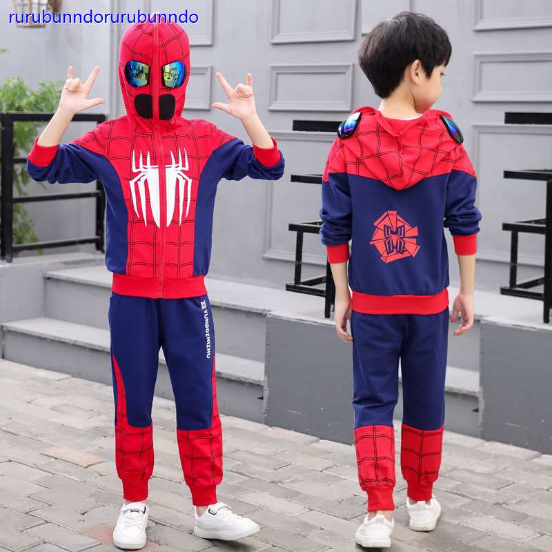 新品 スパイダーマン パジャマ上下セット 長袖 コスプレ 男女兼用 120