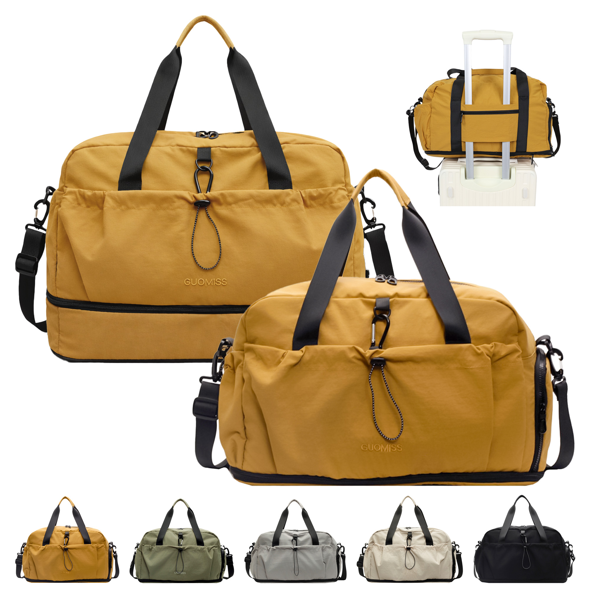 ボストンバッグ 大容量 キャリーオンバッグ 一泊旅行 3way シューズ