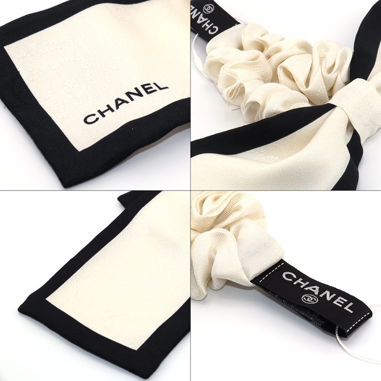 【ブランド純正ラッピング無料】シャネル CHANEL ヘア アクセサリー シルクリボン シュシュ 髪飾り ヘアゴム ヘアアクセ ロゴ AA7530  レディース ブランド