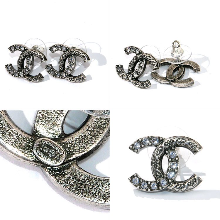 CHANEL 正規品】 パンチング ココマーク スターピアス 両耳用