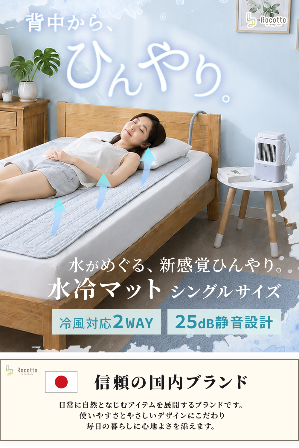 Rocotto（ロコット） 水冷マット 冷却マット 冷感マット ひんやり
