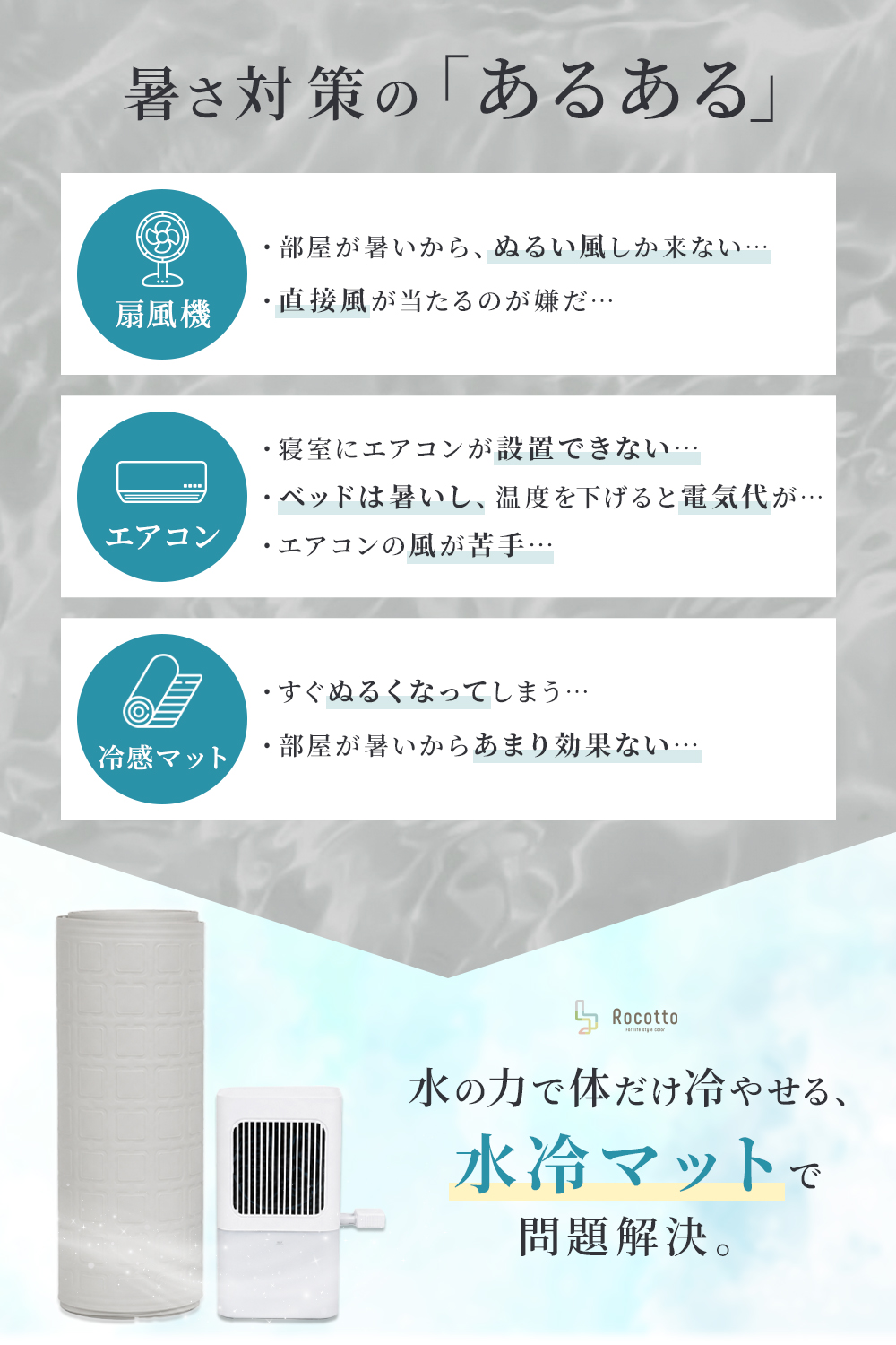 Rocotto（ロコット） 水冷マット 冷却マット 冷感マット ひんやり