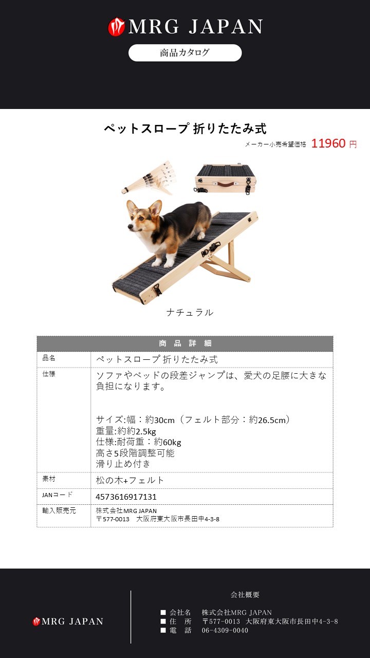 ドッグステップ ドッグスロープ 5段階調整 犬用 介護 老犬 シニア 大型