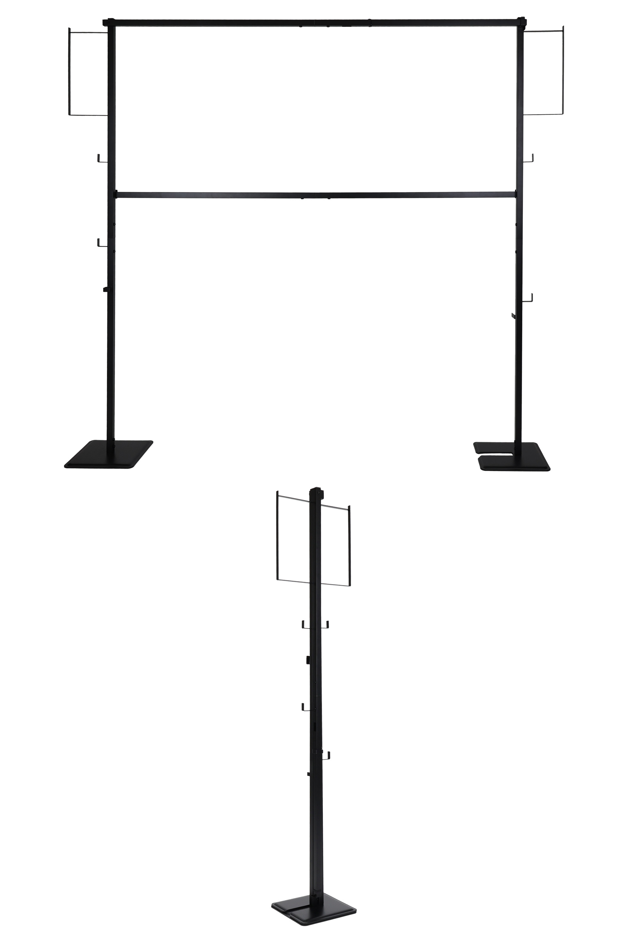 室内物干しタワー 物干しラック ハンガーラック 折り畳み 2段 4人分