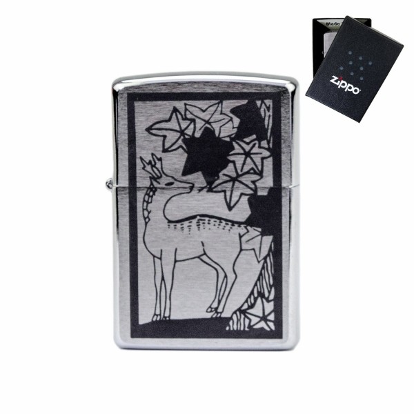 ジッポライター ZIPPO ライター ジッポーライター 刻印 #200 単品 花札 猪鹿蝶