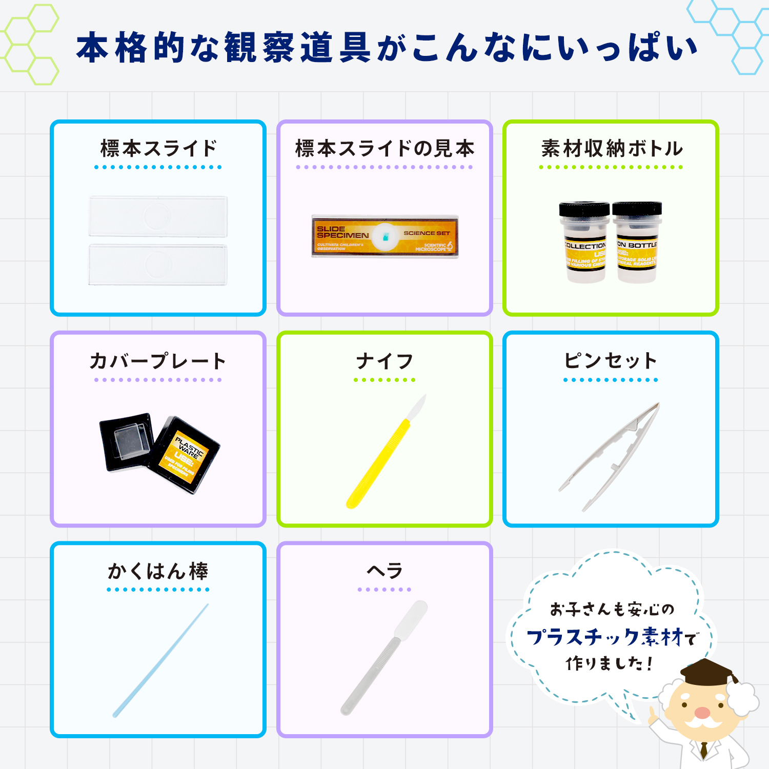 顕微鏡 おもちゃ 子供用 スマホ対応 最大1200倍 観察キット すぐ使える13点セット 小学生 中学生向け 夏休み 自由研究 知育玩具 プレゼント 関連画像5