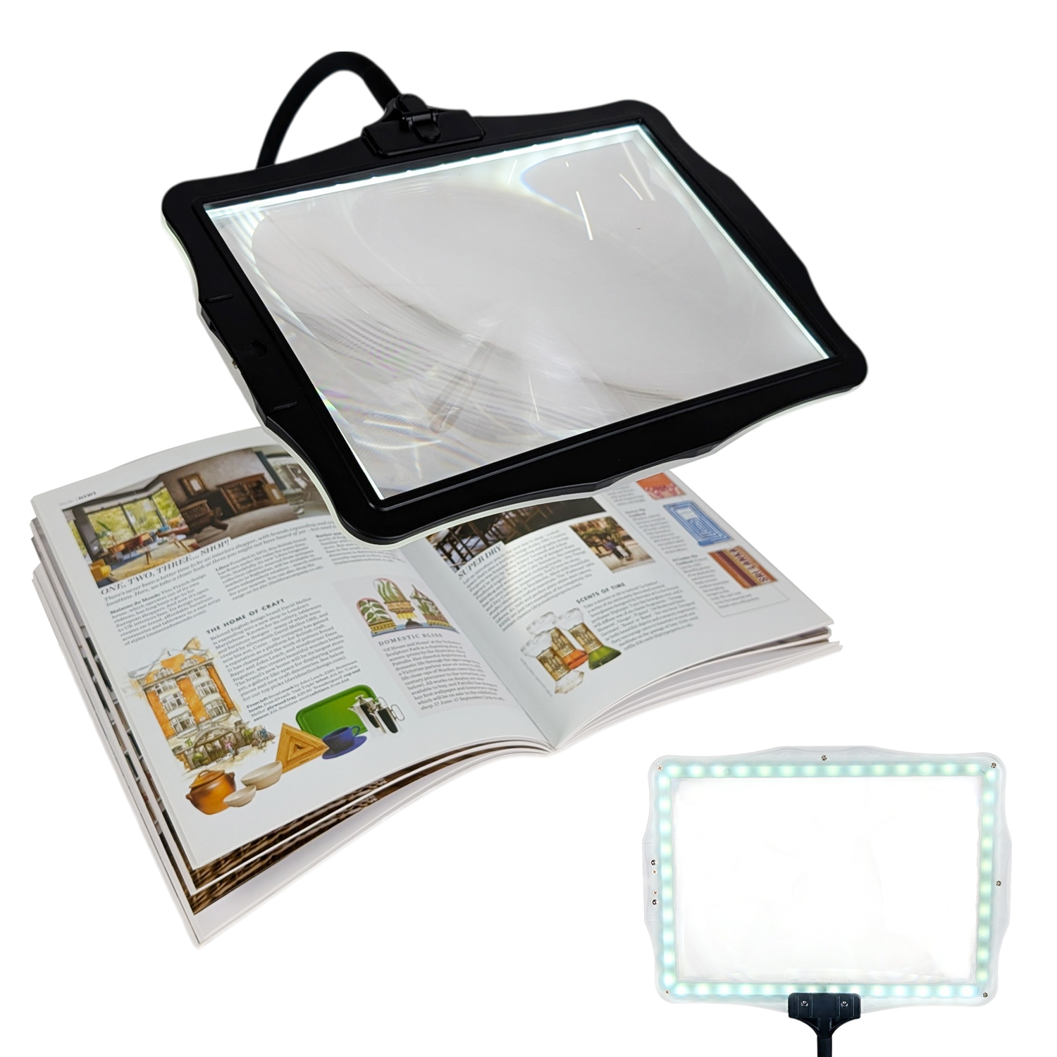 MRG JAPAN [専門家監修] 拡大鏡 スタンド ルーペ LEDライト付き 卓上型