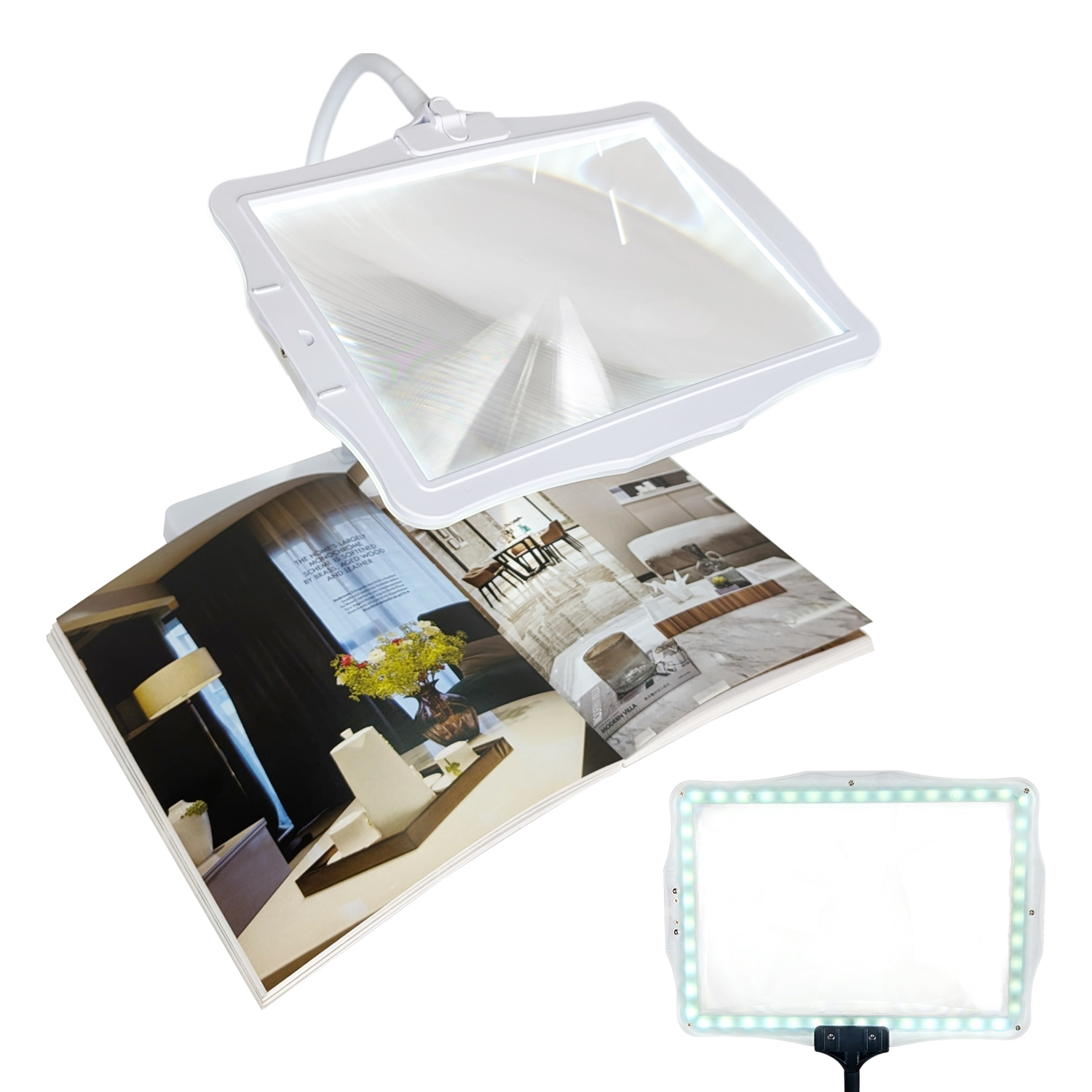 MRG JAPAN [専門家監修] 拡大鏡 スタンド ルーペ LEDライト付き 卓上型