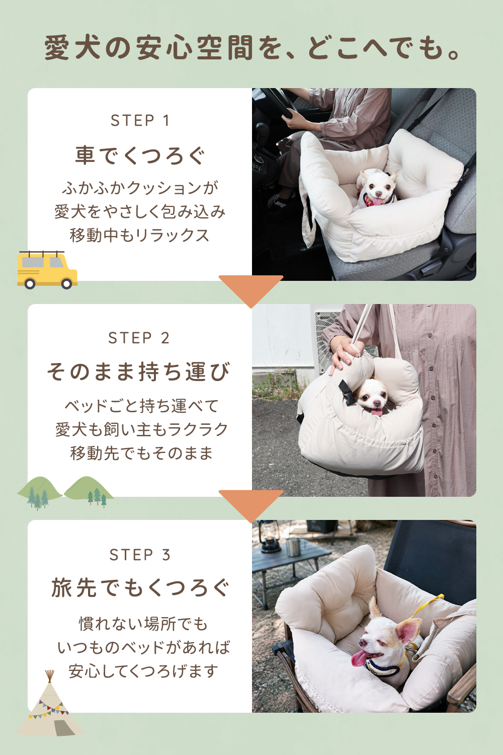 ドライブボックス ペット ドライブベッド 車 犬 シート クッション