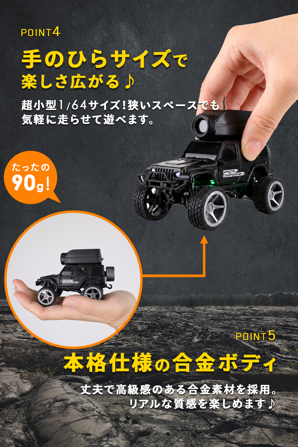 MRG JAPAN ラジコンカー カメラ付き オフロード 1/64 ミニラジコン FPV