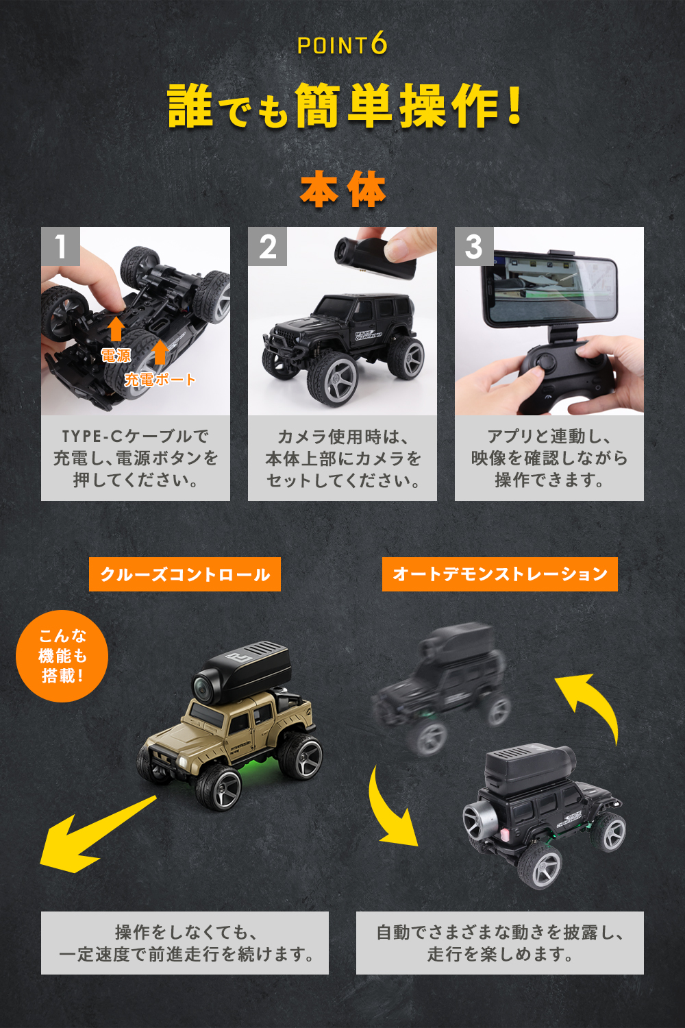 MRG JAPAN ラジコンカー カメラ付き オフロード 1/64 ミニラジコン FPV