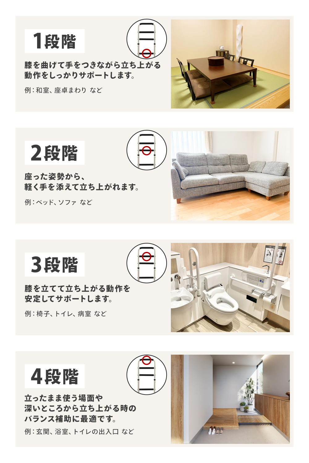 専門家監修] 立ち上がり手すり たちサポ 3年保証 立ち上がり補助具