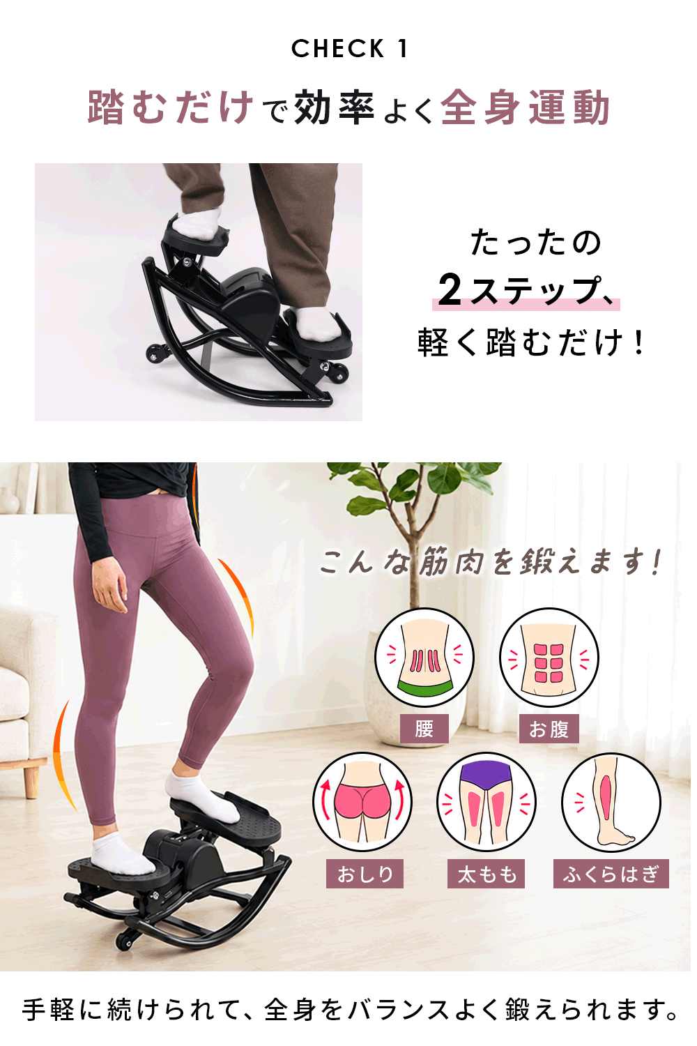 BODY RAJA ステッパー ハンドル付き 静音 ツイスト ダイエット器具