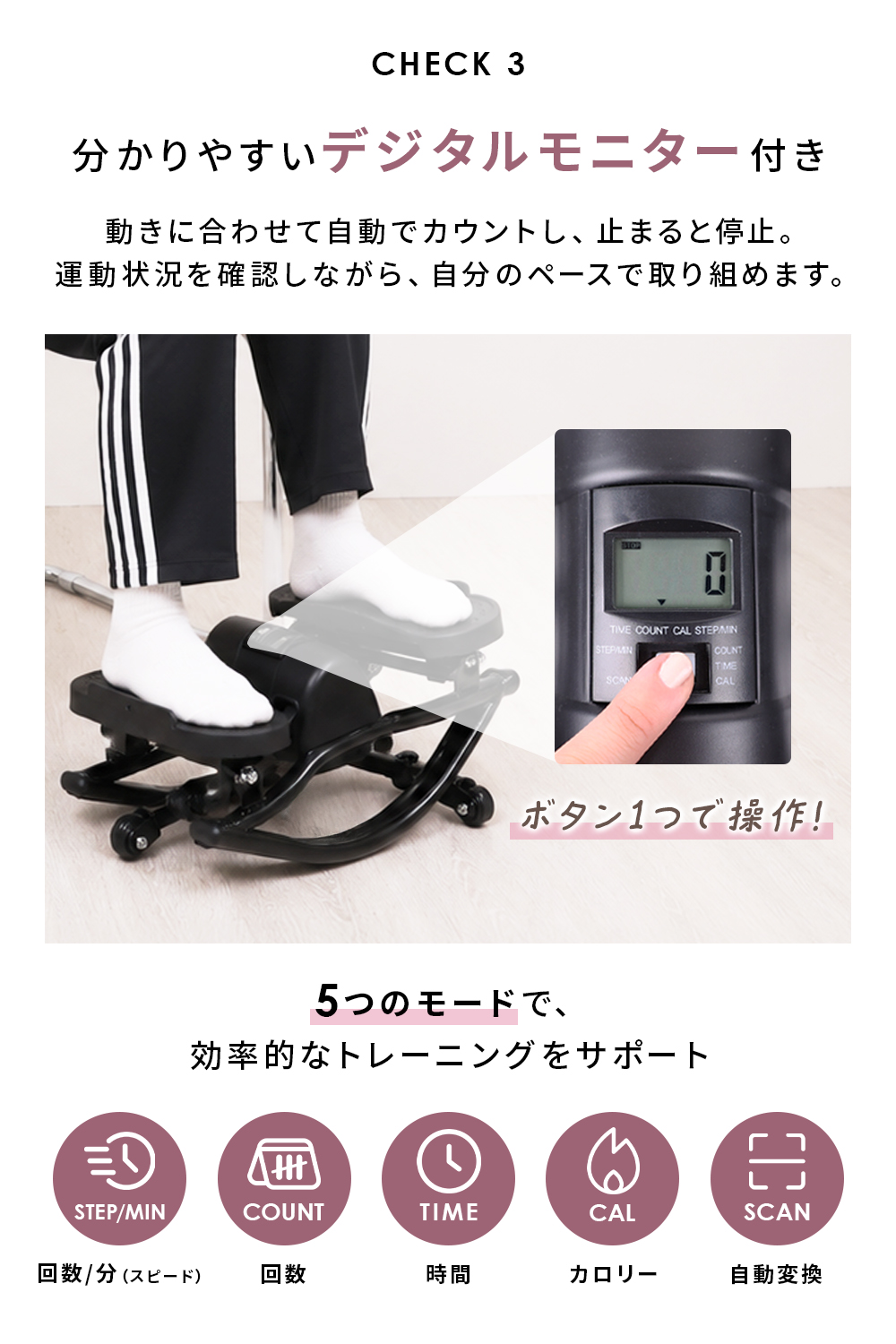 BODY RAJA ステッパー ハンドル付き 静音 ツイスト ダイエット器具 BODY RAJA ステッパー ハンドル付き 静音 ツイスト ダイエット器具