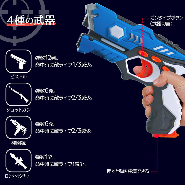 CSTAR-23 赤外線 トイガン 2個 レーザーおもちゃ 男の子 銃 ガン