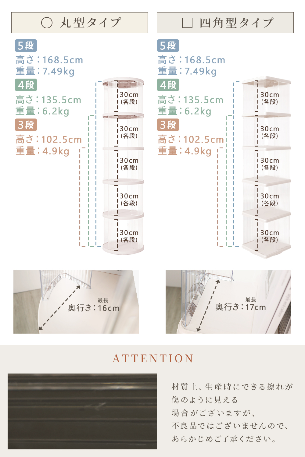 MRG JAPAN 【図鑑対応】本棚 回転 大容量 a4 多機能 回転式 アクリル