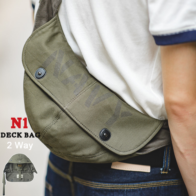 N1 デッキバッグ Deck Bag ショルダーバッグ メンズ ミリタリーバッグ 帽子 キャップ おしゃれ かっこいい 3way ボディバッグ プリント ウェストポーチ | ホームアイホーム | 01