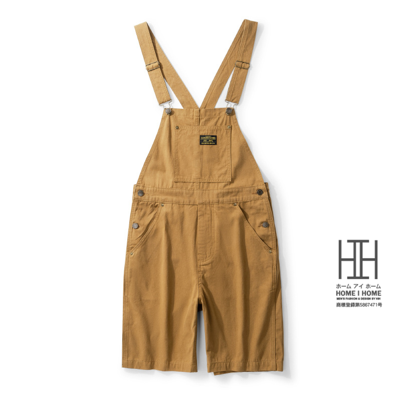 ショート丈オーバーオール メンズ ショート 短パン 半ズボン 綿100 おしやれ ワークパンツ オーバーパンツ サロペット 男女兼用 ユニセックス アウトドア 春 夏 | ホームアイホーム | 02